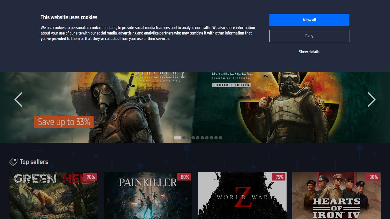 GamersGate 官网截图