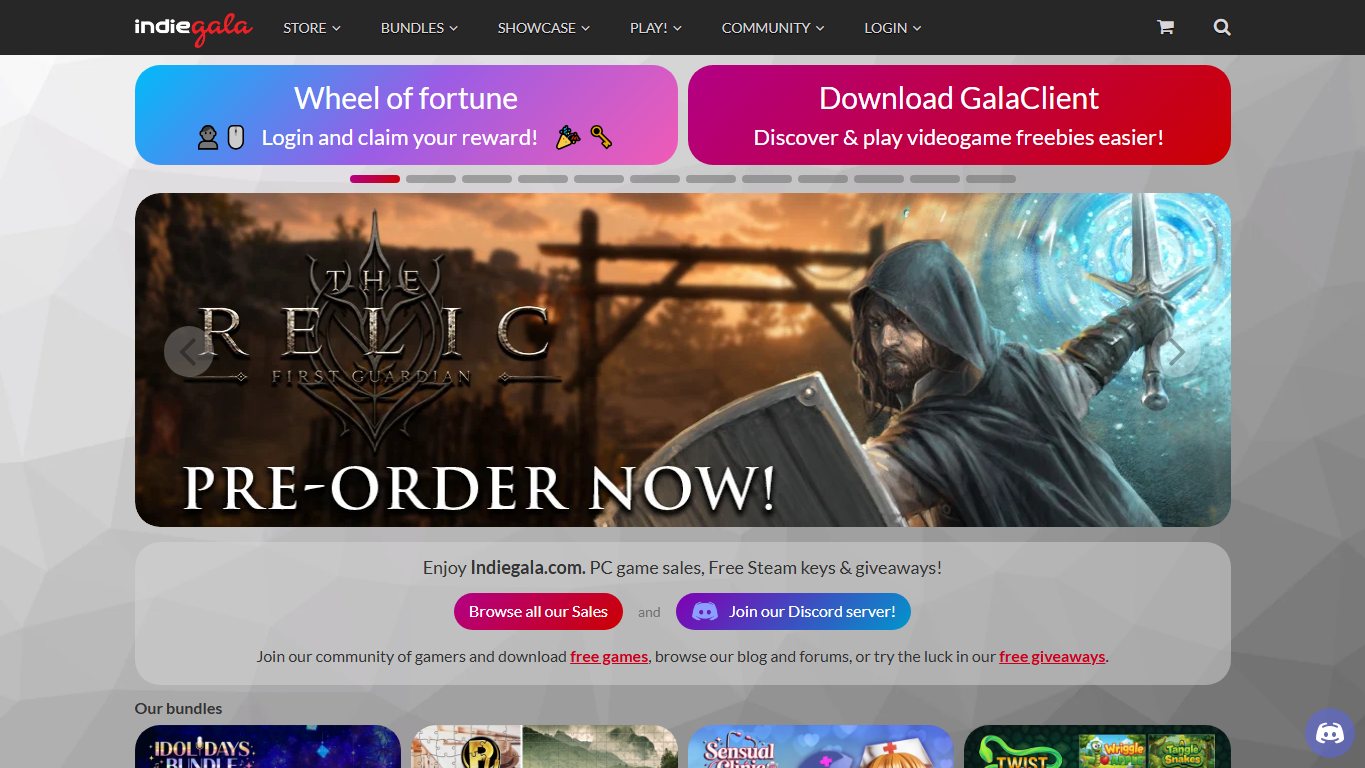 IndieGala 官网截图