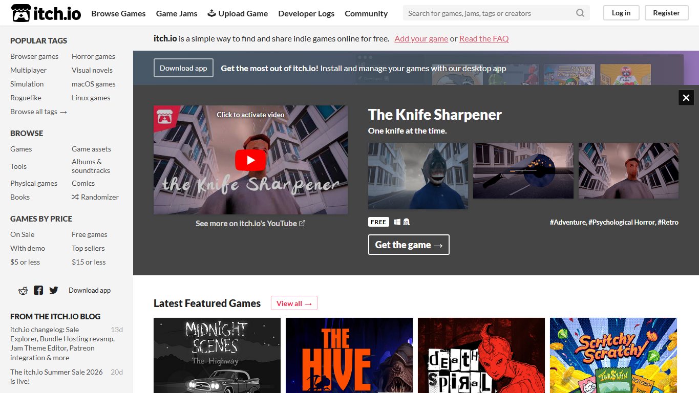 Itch.io 官网截图
