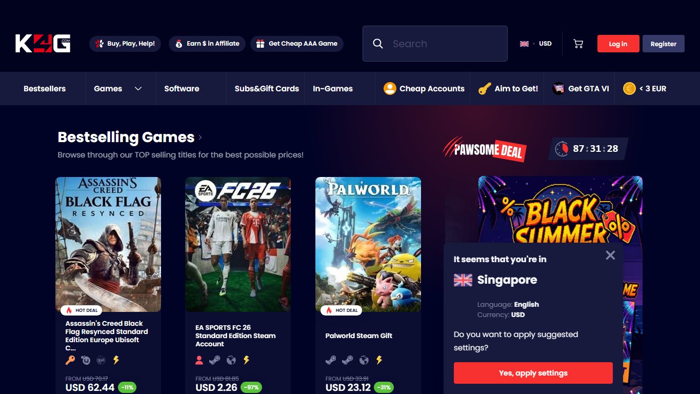 K4G.com 官网截图
