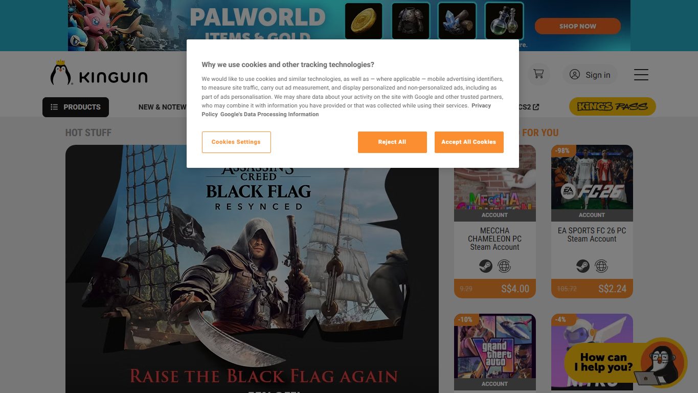 Kinguin.net 官网截图