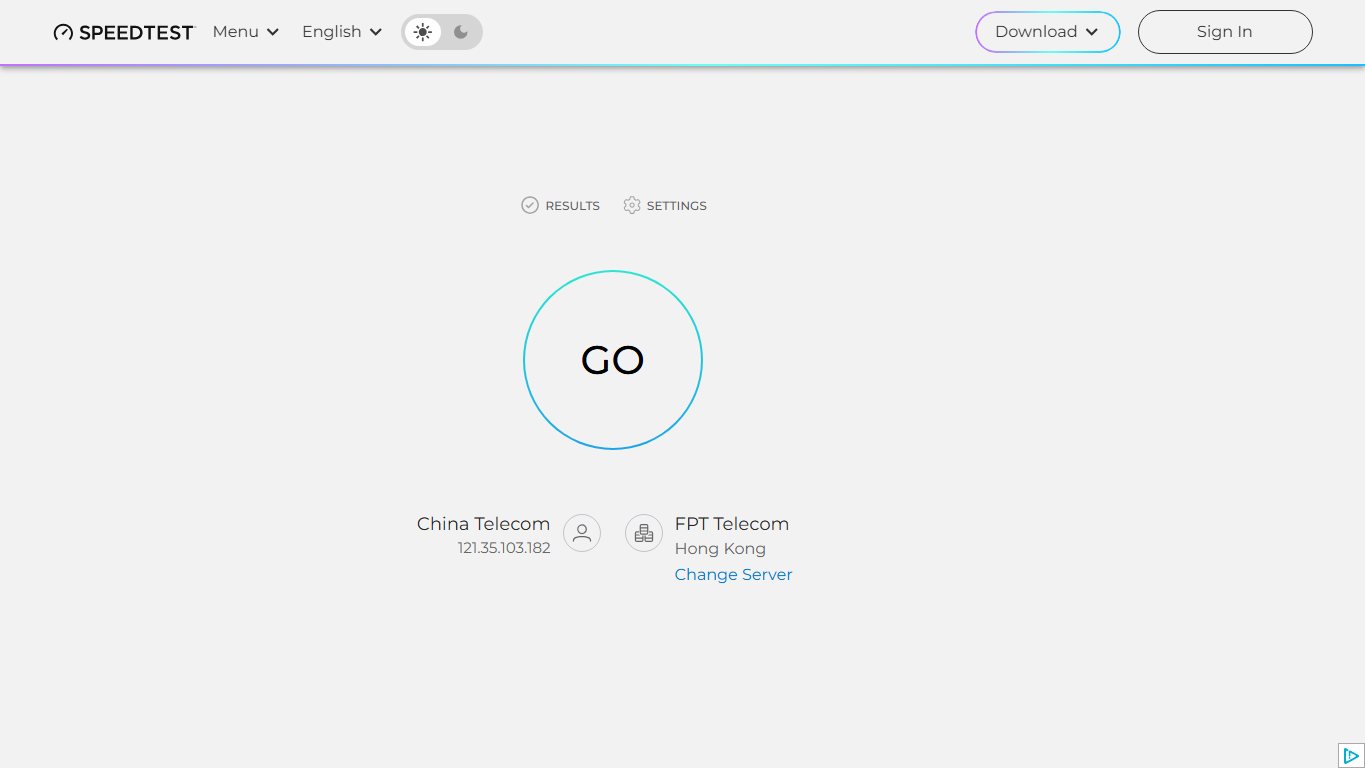 Speedtest 官网截图